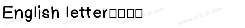 English letter字体转换